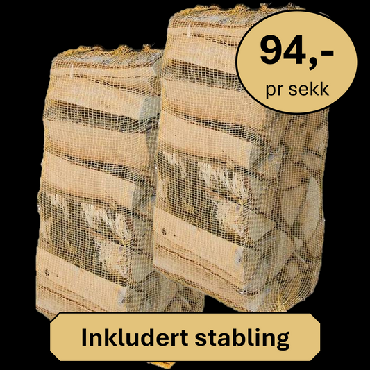 Bjørkeved - mest populær: 20 sekker á 94 kr